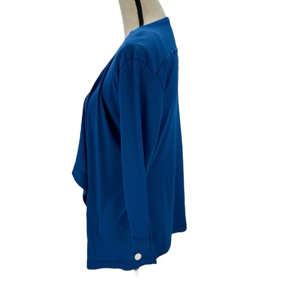 Bench 3/4 Sleeve Lightweight Open Front Cardigan - Blue - size Small - Picture 4 of 9